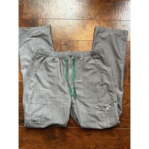 Figs Womens Gray Technical Collection Straight Leg Scrub Pants Sz Large